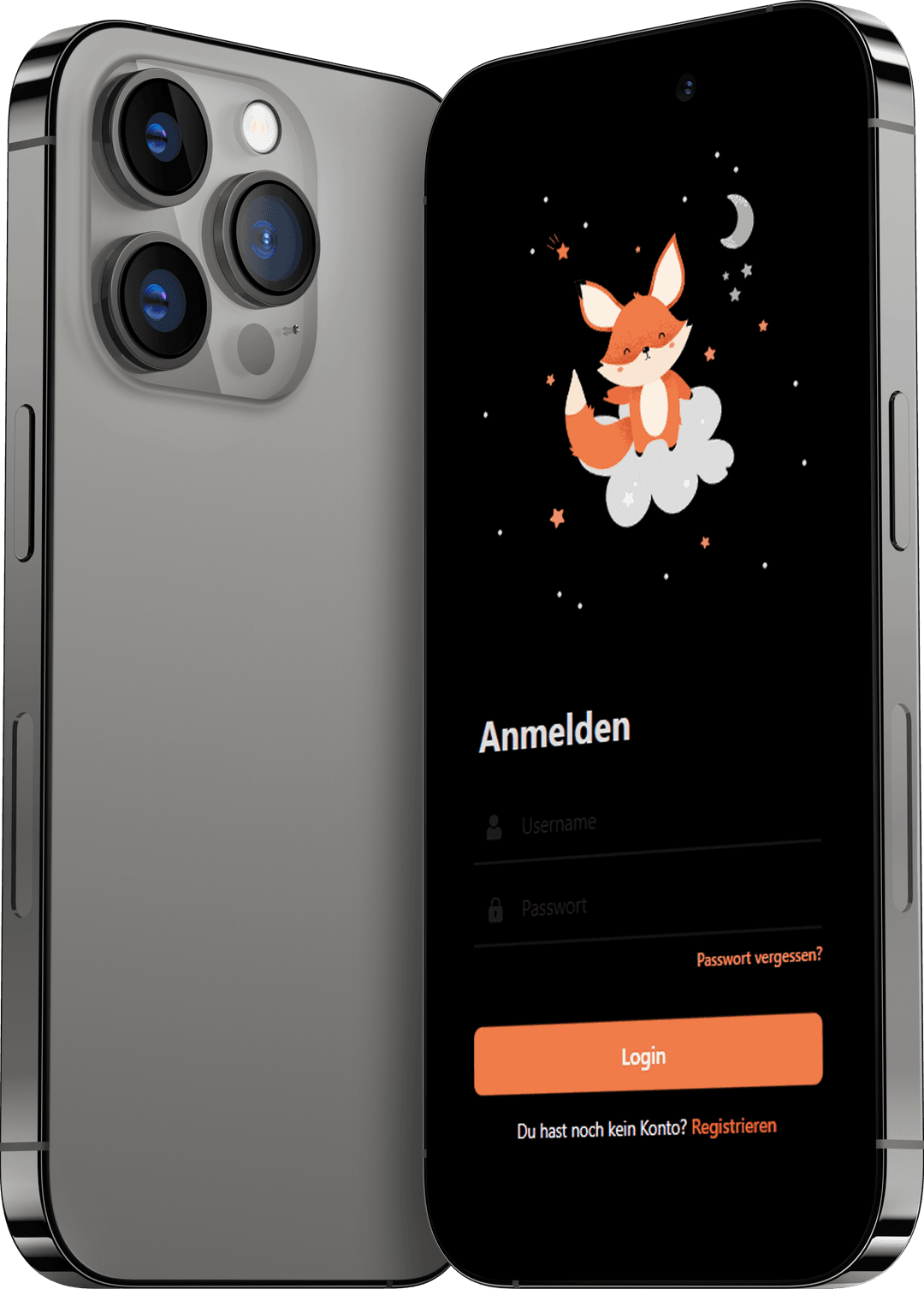 Bild von einem Smartphone mit dem Login Bildschirm von taskfox